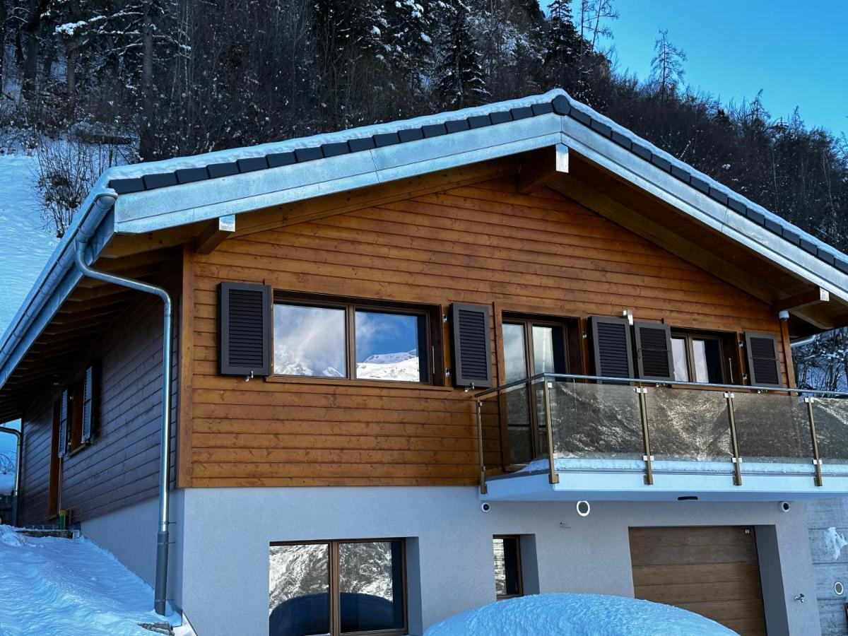 Chambres D'Hotes Les Louettes A Sapinhaut Canton Du Valais Saxon Exterior foto